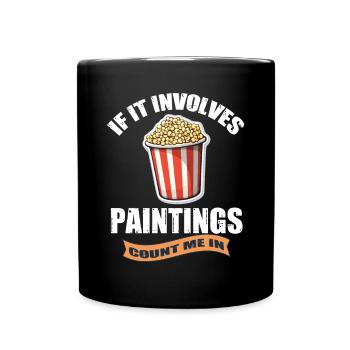 Popcorn Happy Rice Snack pour soirée cinéma - Mug uni - noir - Devant