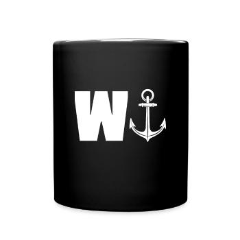 Water Anchor Captain Souvenir North Sea - Full Colour Mug - black - Front