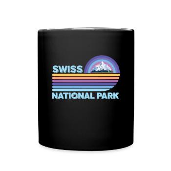 Parc National Suisse Neige Engadine Cam - Mug uni - noir - Devant