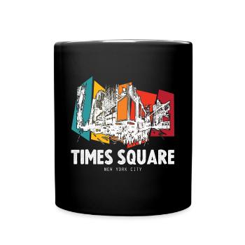 New York City Souvenir Times Square NY Touristenan - Tasse einfarbig - Schwarz - Vorne
