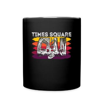 NY Times Square Skyline Retro NYC Andenken New Yor - Tasse einfarbig - Schwarz - Vorne