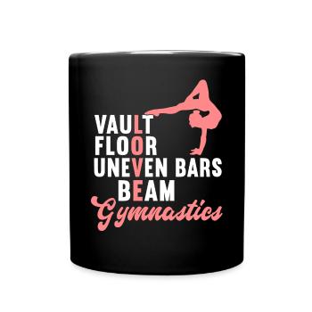 Akrobat Turner Gymnastik Turnen Tumbling - Tasse einfarbig - Schwarz - Vorne