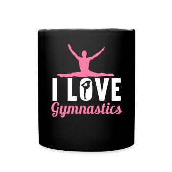 Akrobat Turner Gymnastik Turnen Tumbling - Tasse einfarbig - Schwarz - Vorne
