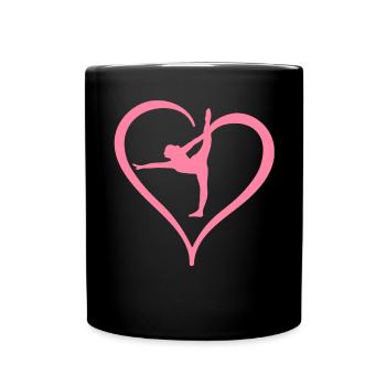Akrobat Turner Gymnastik Turnen Tumbling - Tasse einfarbig - Schwarz - Vorne