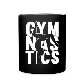 Akrobat Turner Gymnastik Turnen Tumbling - Tasse einfarbig - Schwarz - Vorne