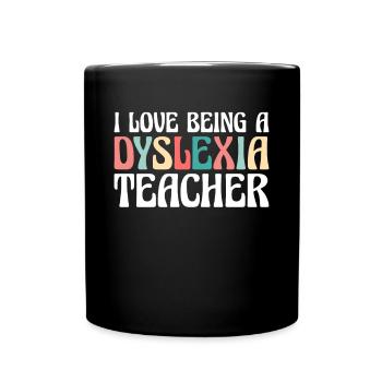J’aime être un enseignant dyslexique - Mug uni - noir - Devant