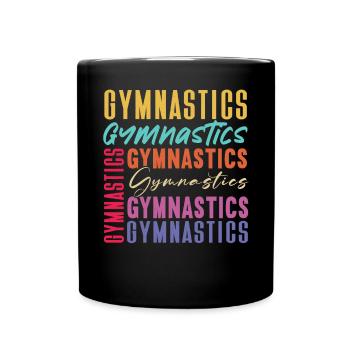 Akrobat Turner Gymnastik Turnen Tumbling - Tasse einfarbig - Schwarz - Vorne