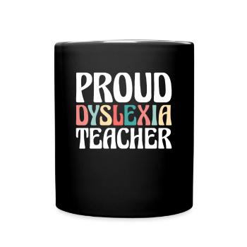 Fier cadeau de chemise d’enseignant dyslexie - Mug uni - noir - Devant