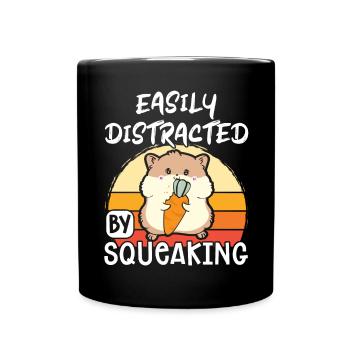 Hamster Geschenk Hamsterliebhaber - Tasse einfarbig - Schwarz - Vorne
