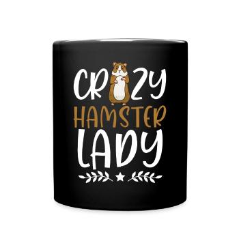 Hamster Geschenk Hamsterliebhaber - Tasse einfarbig - Schwarz - Vorne
