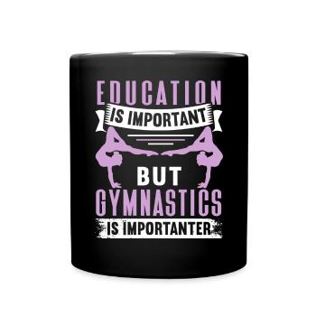 Akrobat Turner Gymnastik Turnen Tumbling - Tasse einfarbig - Schwarz - Vorne