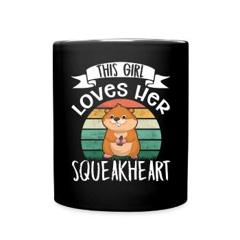 Hamster Geschenk Hamsterliebhaber - Tasse einfarbig - Schwarz - Vorne