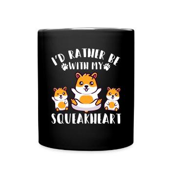 Hamster Geschenk Hamsterliebhaber - Tasse einfarbig - Schwarz - Vorne