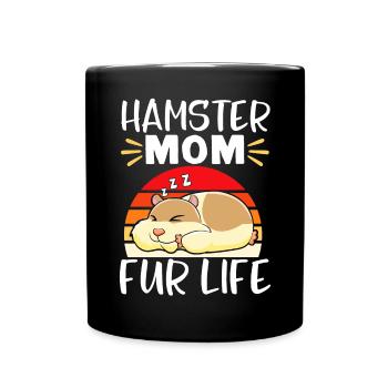 Hamster Geschenk Hamsterliebhaber - Tasse einfarbig - Schwarz - Vorne