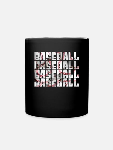 baseball - Tasse einfarbig - Schwarz