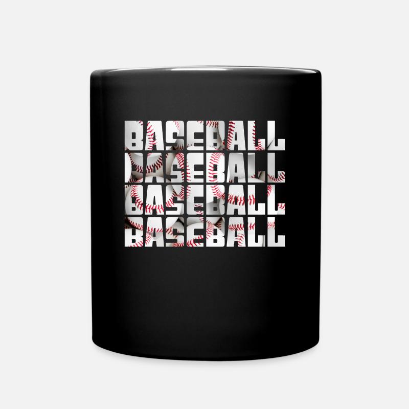 baseball - Tasse einfarbig - Schwarz