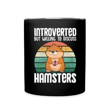 Hamster Geschenk Hamsterliebhaber - Tasse einfarbig - Schwarz - Vorne