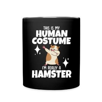 Hamster Geschenk Hamsterliebhaber - Tasse einfarbig - Schwarz - Vorne
