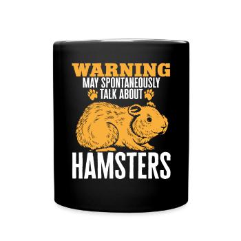Hamster Geschenk Hamsterliebhaber - Tasse einfarbig - Schwarz - Vorne
