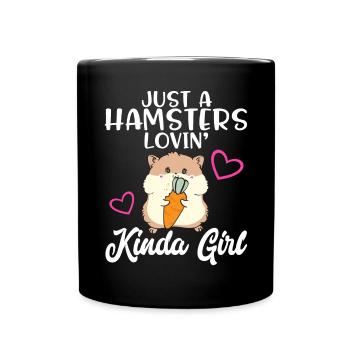 Hamster Geschenk Hamsterliebhaber - Tasse einfarbig - Schwarz - Vorne