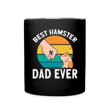 Hamster Geschenk Hamsterliebhaber - Tasse einfarbig - Schwarz - Vorne