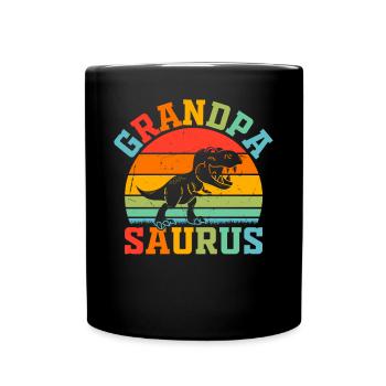 Grandpasaurus - Grandpa Saurus Grandpa Dino - Full Colour Mug - black - Front