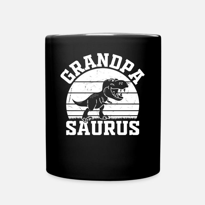 Grandpa Saurus Grandpa Dinosaur - Grandpasaurus - Tasse einfarbig - Schwarz