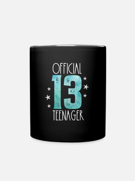 Official 13 Teenager - Tasse einfarbig - Schwarz