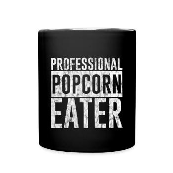 Mangeur de pop-corn professionnel 3 - Mug uni - noir - Devant