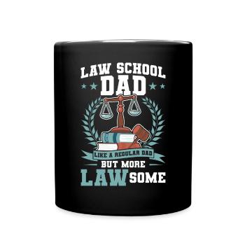 Papa de la faculté de droit - comme un père normal, mais - Mug uni - noir - Devant