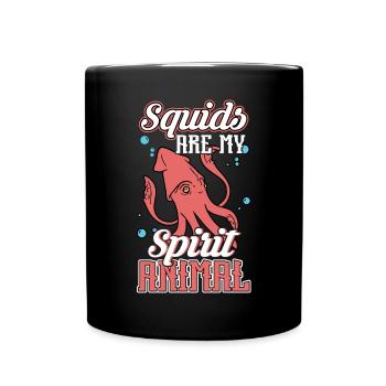 Squid are my soul animal - Full Colour Mug - black - Front