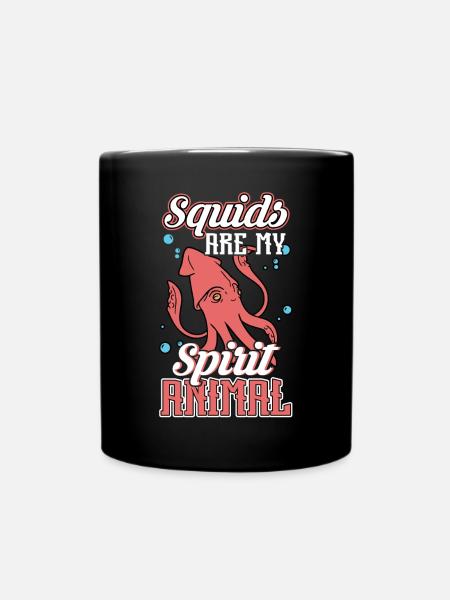 Tintenfische Sind Mein Seelentier - Tasse einfarbig - Schwarz