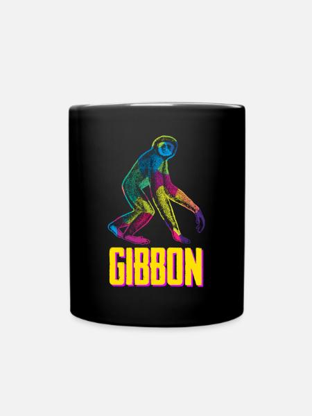 Gibbon Affe - Tasse einfarbig - Schwarz