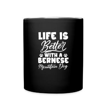 Bouvier bernois - Mug uni - noir - Devant