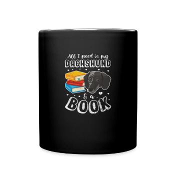 Lire les teckels - Mug uni - noir - Devant