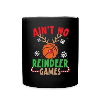 Basketball Player Sport Merry Xmas Christmas Day - Full Colour Mug - black - Front
