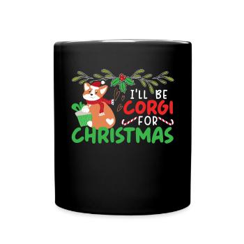 Je vais Corgi pour le jour de Noël Dog Lover Corgi Dog - Mug uni - noir - Devant