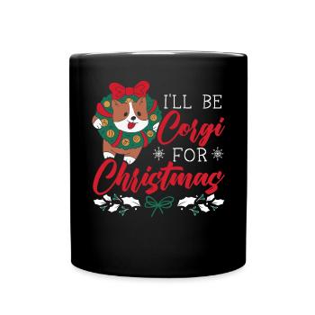Je vais Corgi pour le jour de Noël Dog Lover Corgi Dog - Mug uni - noir - Devant