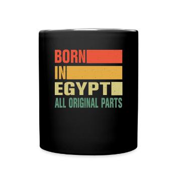 Né en Égypte - Mug uni - noir - Devant