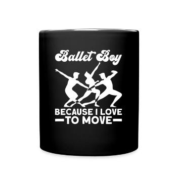 Ballet Dancers Boys Dancing Funny Ballet - Full Colour Mug - black - Front
