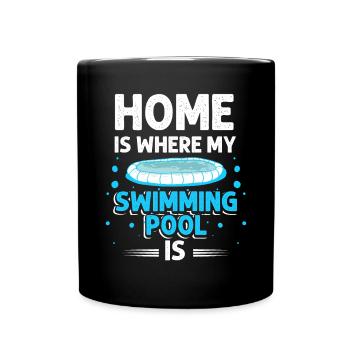 Nageurs Natation sportive - Mug uni - noir - Devant
