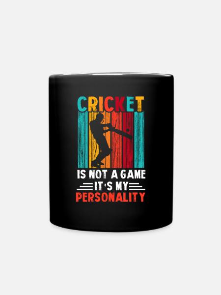 Cricket Ballspiel - Tasse einfarbig - Schwarz