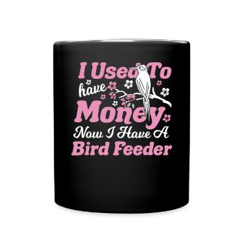 Vogelbeobachtung Vogelfeder Ornithologe Birder - Tasse einfarbig - Schwarz - Vorne