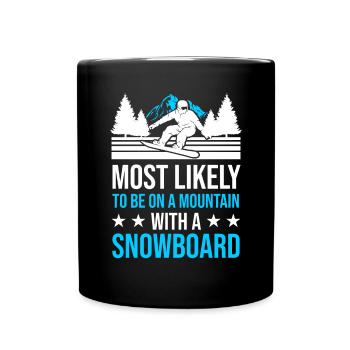 Snowboard Ski Snowboarders - Mug uni - noir - Devant