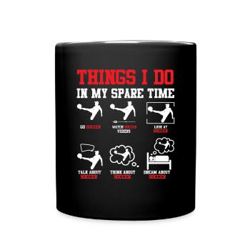 Gardien de but Football - Mug uni - noir - Devant