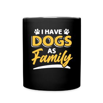 Family Dog Dog Owners - Full Colour Mug - black - Front