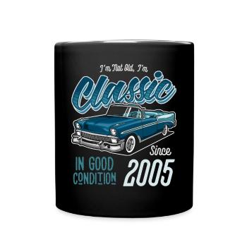 Ich bin nicht alt Ich bin Oldtimer Jahrgang 2005 - Tasse einfarbig - Schwarz - Vorne
