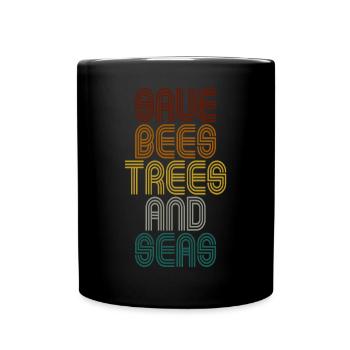 Save The Bees, Trees And Seas Changement climatique Rétro - Mug uni - noir - Devant