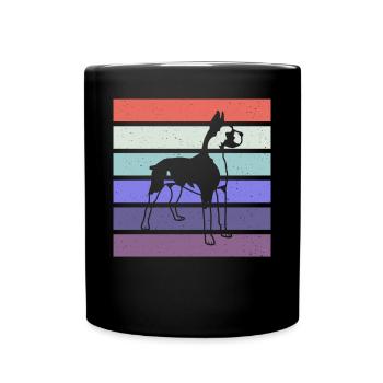 Retro Kleidung für Boxer - Tasse einfarbig - Schwarz - Vorne