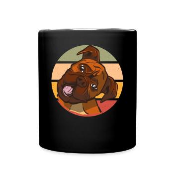 Retro Kleidung für Boxer - Tasse einfarbig - Schwarz - Vorne